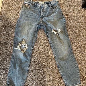 Abercrombie curve love high rise mom Jean